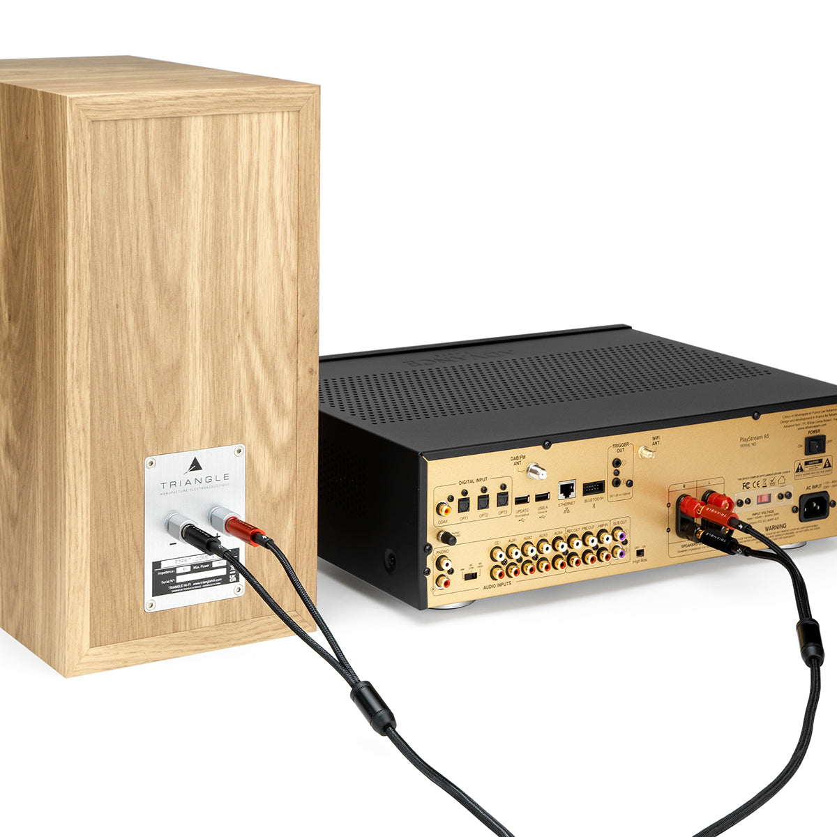 triangle cables d'enceintes montés câbles d'enceintes hifi BLACK serie  pictures packshot branchement enceintes amplificateur